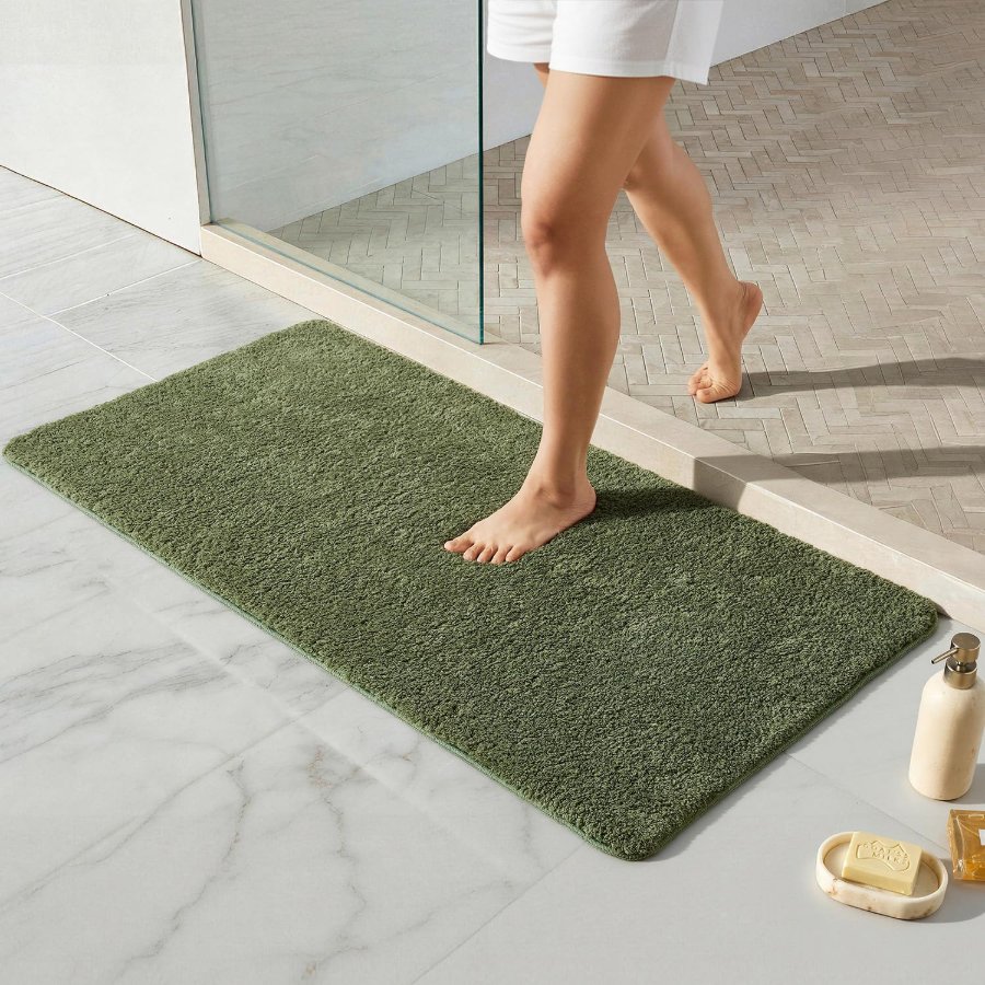 TYUU Sage Green Bathroom Rugs